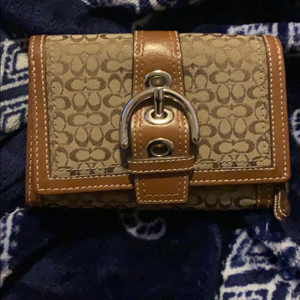 Genuine Coach Buckle Soho Trifold small wallet